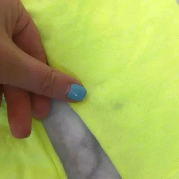 VS PINK Neon Yellow Quarter Zip Jacket Women's Size S - Picture 5 of 6